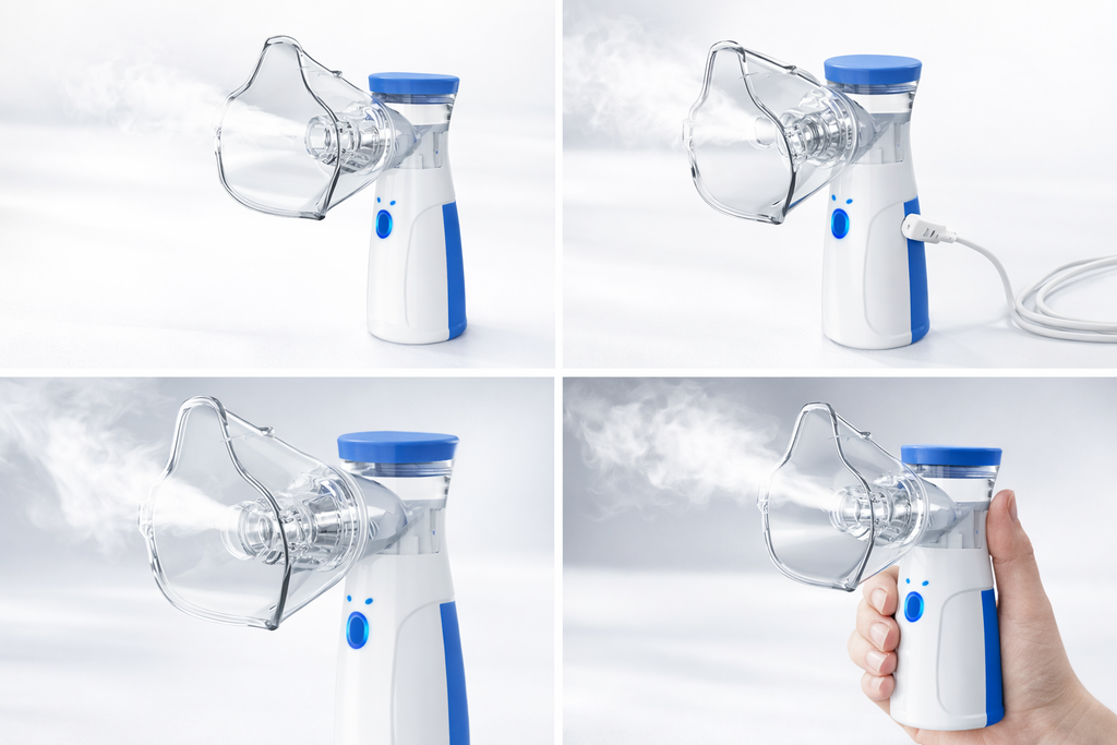 Portable Mesh Nebulizer for Adults and Kids (Home/Travel)